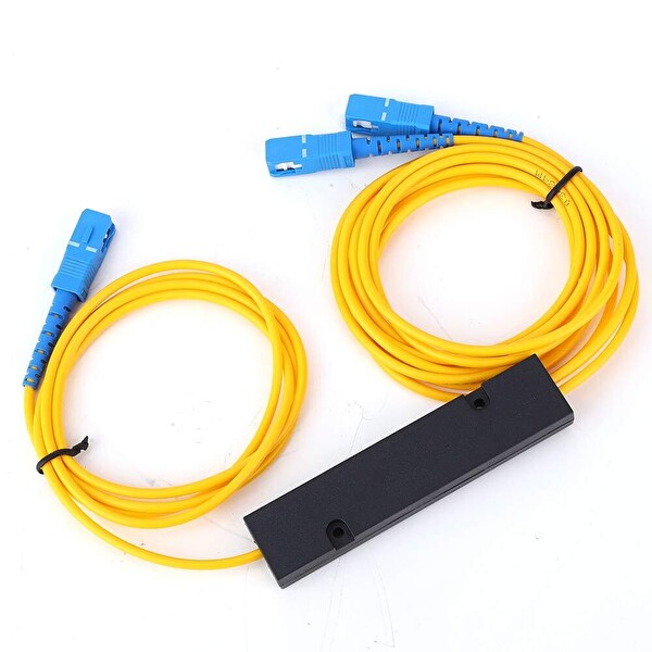 Anunnaki 1x2 PLC Fiber Optik Splitter SC/UPC Coupler G652D FTTH OLT ONU Optik Kablo Bölücü Modül Mavi Ayırıcı