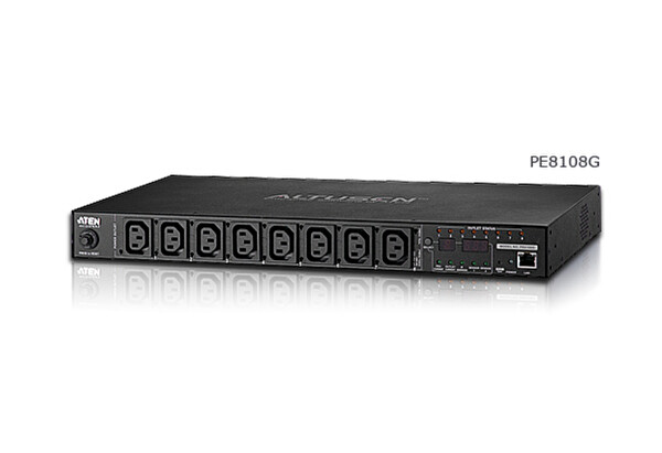Aten Eco PDU - Elektrik Güç Dağıtım Ünitesi - 8 X IEC 320 C13 Priz 10A Max 1U Form 15A-10A 8- Network Aksesuarı