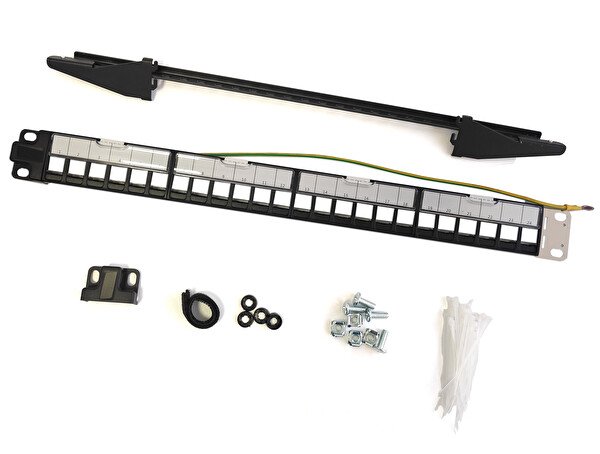 Beek Zırhlı 24 Port - 1U Rack Montaja Uygun Modüler Boş Patch Panel Network Aksesuarı
