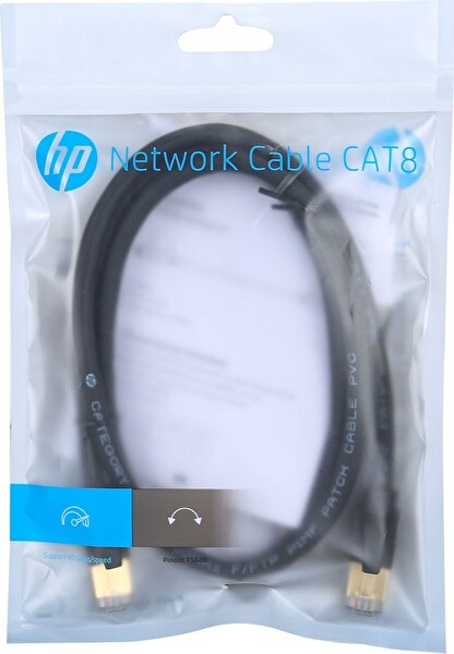 HP DHC-CAT8-1M 40 Gbps Cat8 F/FTP 1 Metre Patch Kablo