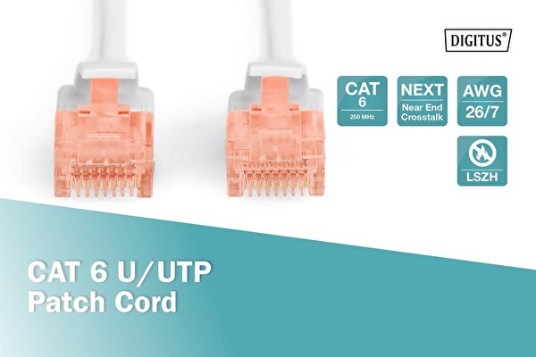 Digitus DK-1617-020 2M Cat 6 Patch-AWG 26 Network Kablosu - Gri
