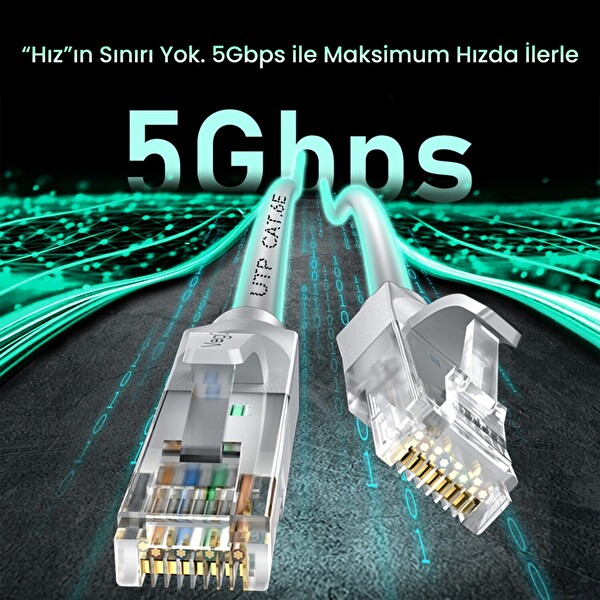 VegGieg Cat6e 1000Mbps UTP RJ45 Gigabit Ethernet Kablosu - 10 M