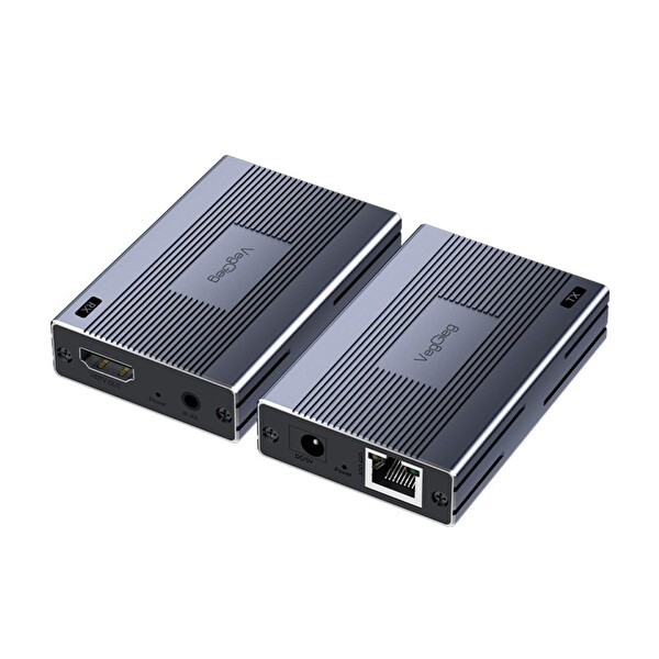 VegGieg 1080P FHD 60Hz HDMI Extender 60 M CAT5E/6 Klavye Mouse HDMI Menzil Genişletici Uzatıcı
