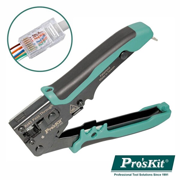 Proskit CP-342 EZ-RJ45/RJ11/RJ12 CAT 5 - CAT 6 Konnektör Sıkma Pensesi