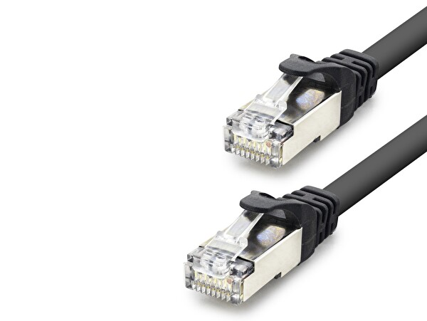 Evimdeyokyok HDX5096 CAT7 10 Gbps 600 Mhz Ethernet Patch Kablosu 20 M - Siyah