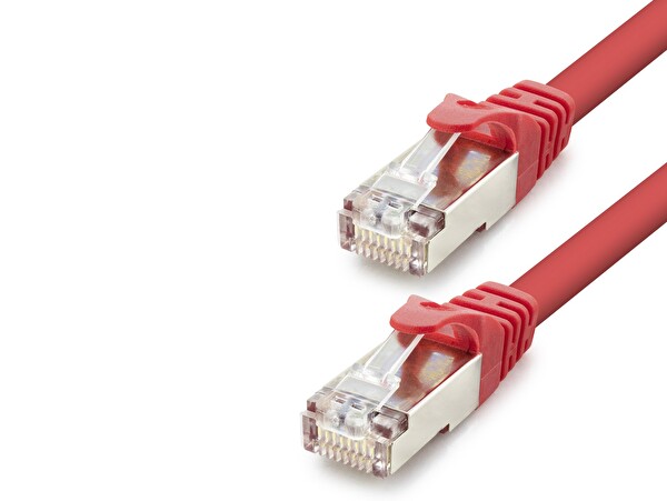 Evimdeyokyok HDX5106 CAT7 10 Gbps 600 Mhz Ethernet Patch Kablosu 60 CM - Kırmızı