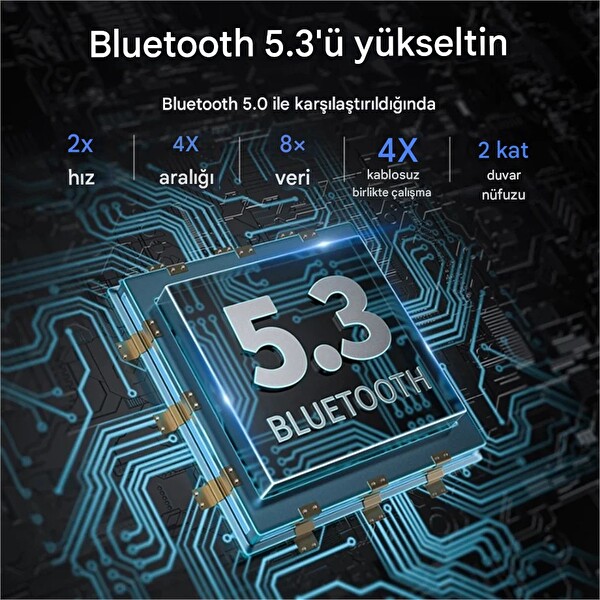 Hadron HD9007 Bluetooth Dongle PC USB V5.3 Kablosuz Adaptör PC Laptop için Bluetooth Alıcı