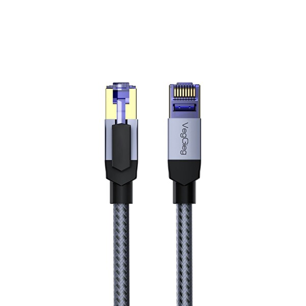 VegGieg CAT8 40Gbps Gigabit FTP 2000Mhz RJ45 Ethernet Ağ Kablosu 15 Metre