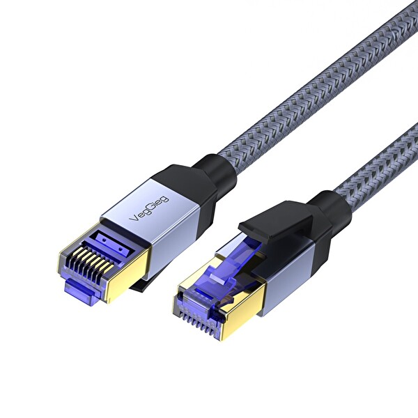 VegGieg CAT8 40Gbps Gigabit FTP 2000Mhz RJ45 Ethernet Ağ Kablosu 2 Metre