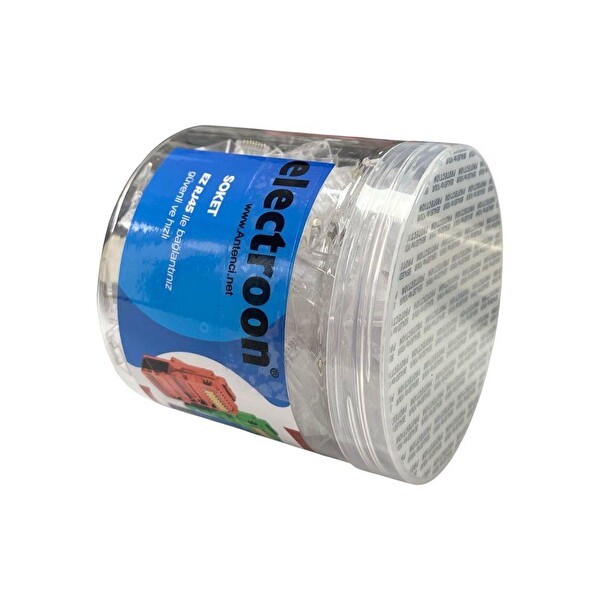 Electroon CAT6 EZRJ45 8P/8C Açık Uçlu Soket Şeffaf 100 Adet