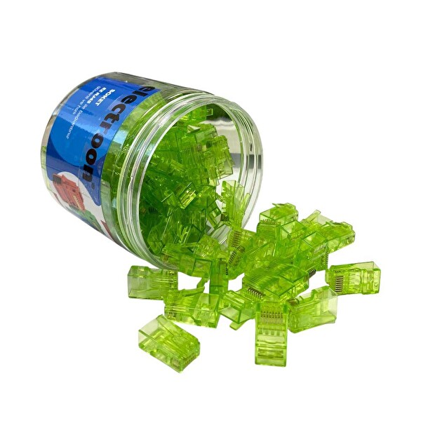 Electroon CAT6 EZRJ45 8P/8C Açık Uçlu Soket Yeşil 100 Adet