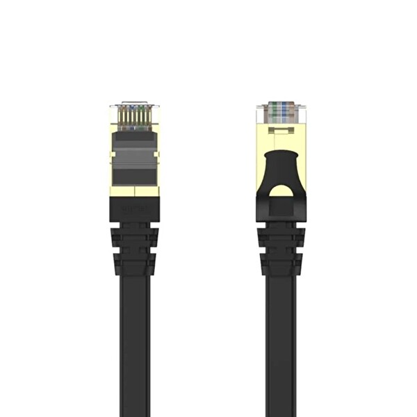Unitek CAT7 1 Metre Flat 600MHz Patch Kablo C1897BK-1M