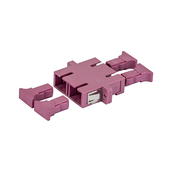 Alfafonet SC/PC Dubleks Multimode OM4 Fiber Optik Adaptör 1 Paket - 25 Adet