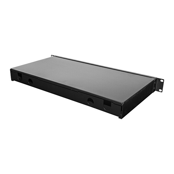 Alfafonet EcoSlide 12 Port SC-SX/LC-DX 1RU Rack Tipi Siyah Fiber Optik Patch Panel