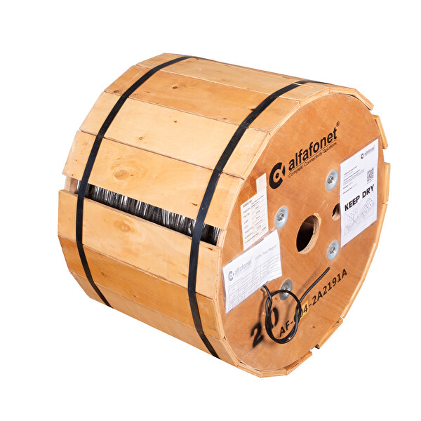 Alfafonet 4 Core Single Loose Tube Fiber Optik Kablo 2 KM Makara