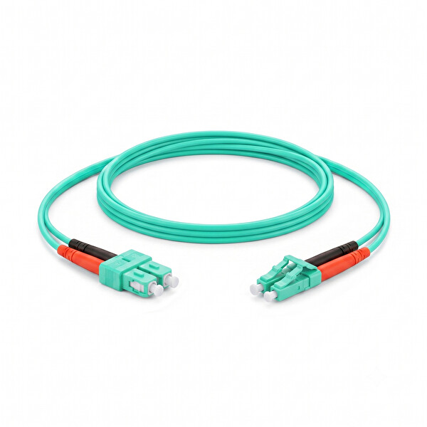 Alfafonet SC/PC-LC/PC Multimode OM3 Dupleks 1 Metre Fiber Patch Cord