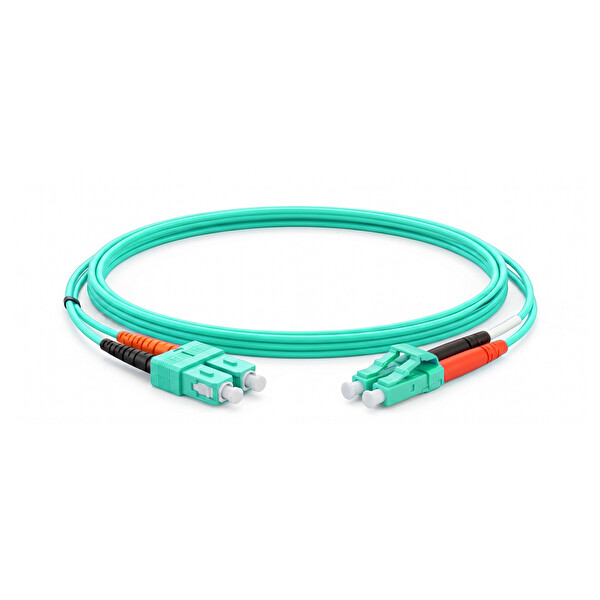 Alfafonet SC/PC-LC/PC Multimode OM3 Dupleks 3 Metre Fiber Patch Cord