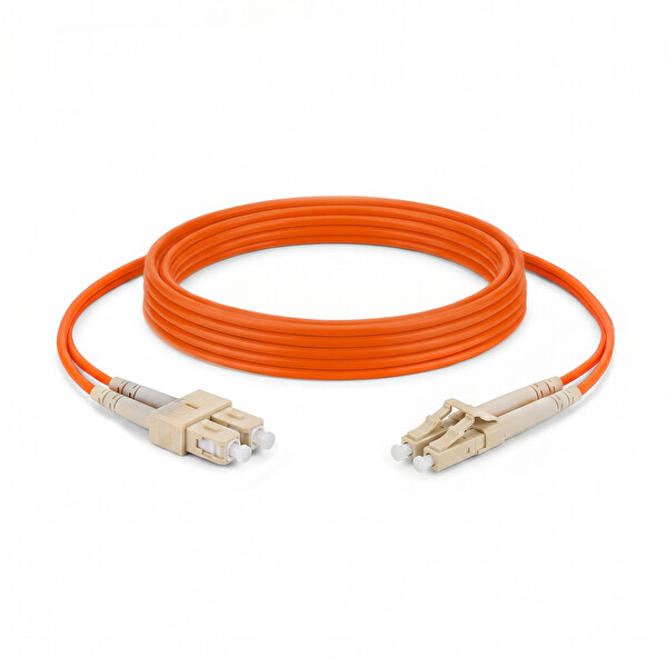 Alfafonet SC/PC-LC/PC Multimode OM2 Dupleks 3 Metre Fiber Patch Cord
