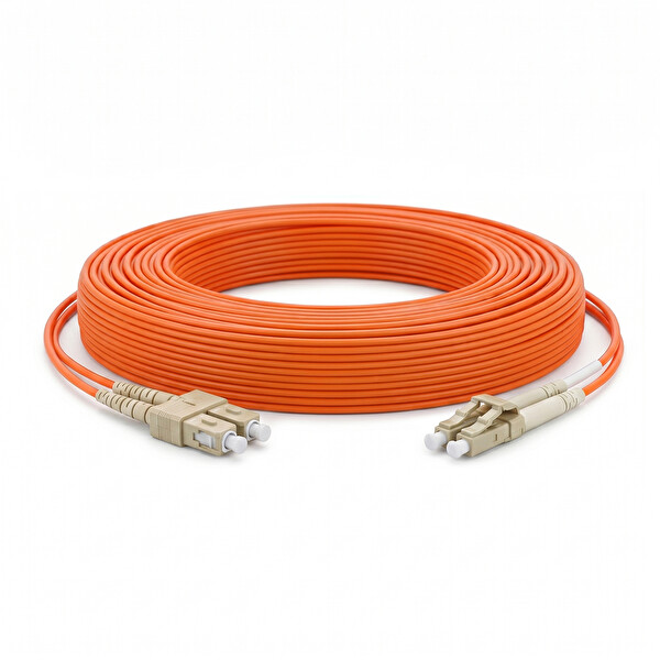 Alfafonet SC/PC-LC/PC Multimode OM2 Dupleks 10 Metre Fiber Patch Cord