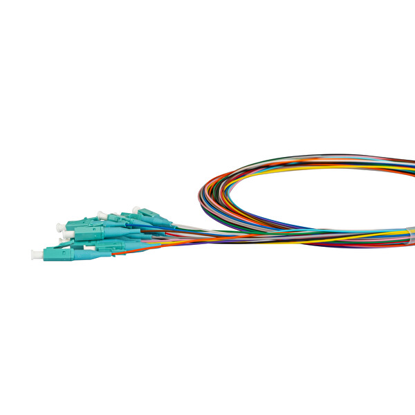 Alfafonet LC/PC Multimode Loose Buffer OM3 2 Metre Fiber Optik Pigtail 12 Renk