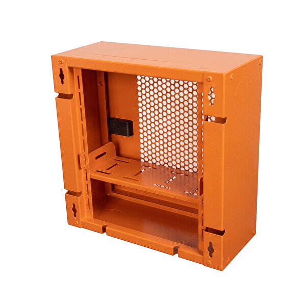 Alfafonet WiFi Box 280 Serisi 280x120x280 MM Turuncu Perfore Metal Kapak Montajlı Duvar Tipi Modem ve WiFi Kutusu