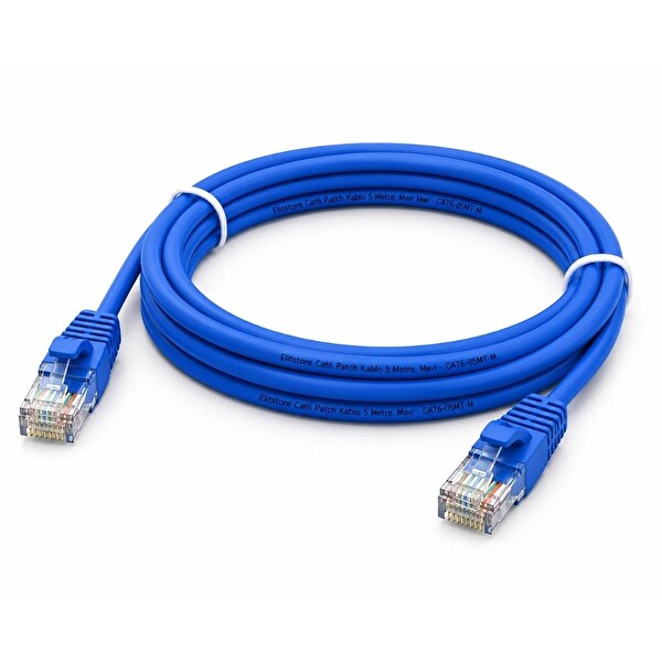 Elitstore CAT6-01MT-M Cat6 1 M Mavi Patch Kablo