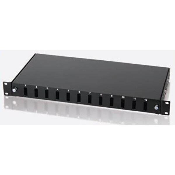 Uranium PPR12PSCDX 12 Port F/O SC Duplex RAL9005 Boş Patch Panel - 10F-SB1U12PSCDX-REA