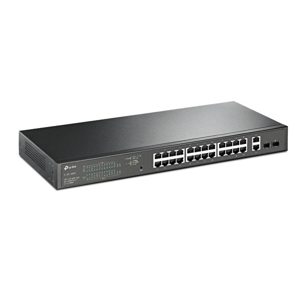 TP-Link TL-SG1428PE 24 Port Gigabit + 2 Port Gigabit SFP/RJ45 Uplink Yönetilebilir 250W PoE Rackmount Switch