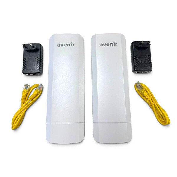 Avenir AV-BR3000 2.4G Dijital Kablosuz İnternet Aktarıcı - 2 Adet Takım Set
