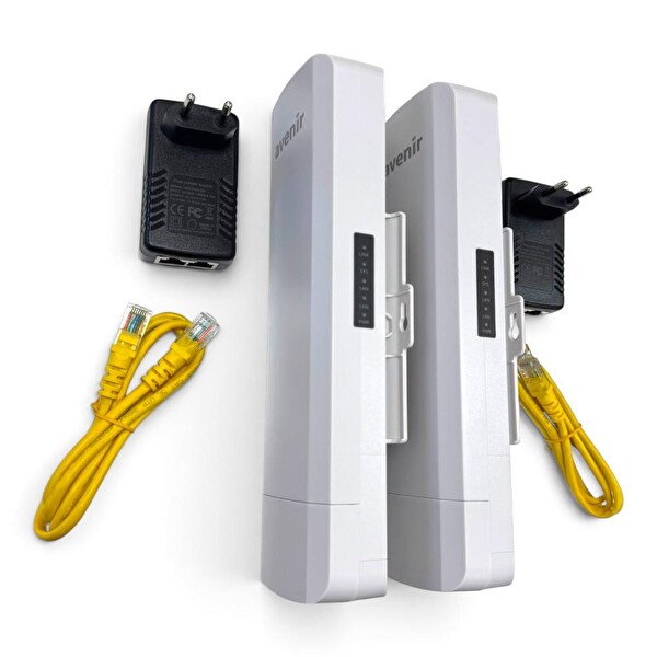 Avenir AV-BR3000 2.4G Dijital Kablosuz İnternet Aktarıcı - 2 Adet Takım Set