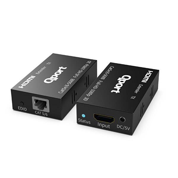 Qport Q-HEX3 HDMI Extender CAT6 60 M 2'li Paket