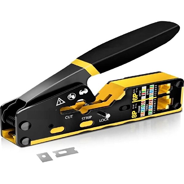 Electroon HT0204 Yeni Nesil 4'ü 1 Arada Network Kablolama ve Test Seti