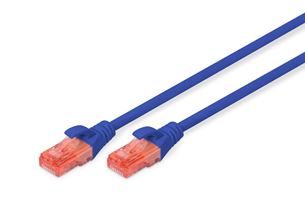 Digitus CAT 6 U UTP Bakır LSZH AWG 26 7 10 Metre Mavi Bağlantı Kablosu