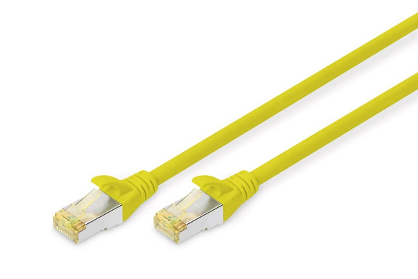 Digitus CAT 6A S-FTP Bakır Ağ Bağlantı Kablosu 50 CM Sarı LSZH AWG 26/7