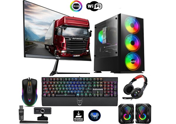 İzoly Shadowless Intel Core i7 860 24 8 GB RAM 256 GB SSD GT740 4 GB FreeDOS Masaüstü Oyun Bilgisayarı