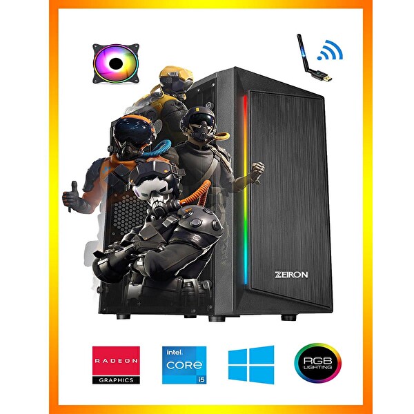 Zeiron RDX02 Intel Core i5 4570 8 GB RAM 128 GB SSD 500 GB HDD RX 550 4 GB FreeDOS Masaüstü Oyun Bilgisayarı