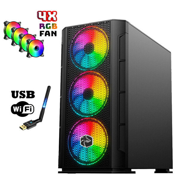 Zeiron RTX80 Intel Core i5-12400F 16 GB RAM 256 GB M.2 SSD 1 TB HDD 8 GB RTX3050 FreeDOS Masaüstü Oyun Bilgisayarı