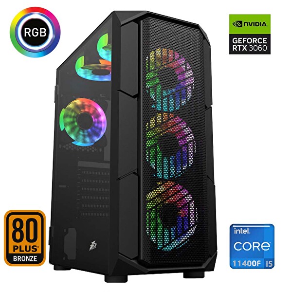 Xaser XSR664 Intel Core i5 11400F 32 GB RAM 1 TB M.2 NVMe SSD 12 GB RTX 3060 FreeDOS Oyun Bilgisayarı