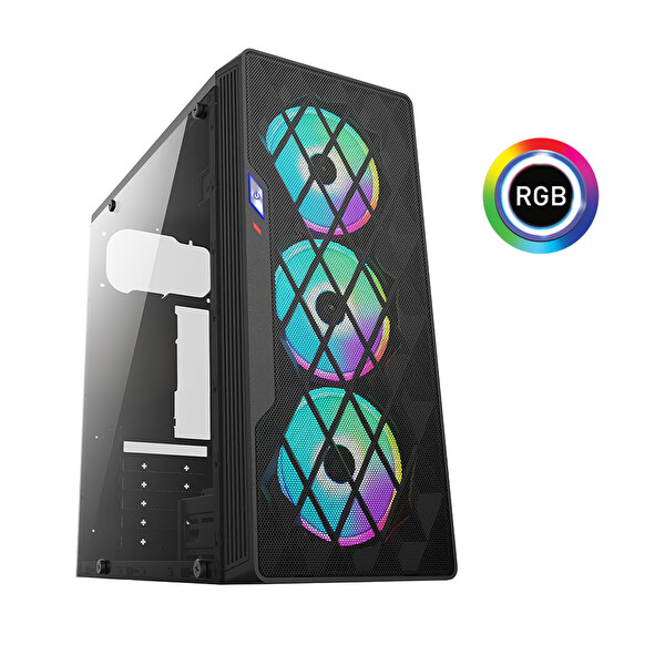 Xaser XSR770 Intel Core i7 3770 24 16 GB RAM 256 GB SSD 4 GB GT740 Dual Curved FreeDOS Masaüstü Oyun Bilgisayarı 2