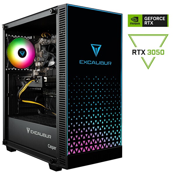 Casper Excalibur E65L.141F-BF50X-0FC Intel Core I3-14100F 16GB DDR5 RAM 1TB NVME SSD NVIDIA Geforce RTX 3050 Freedos