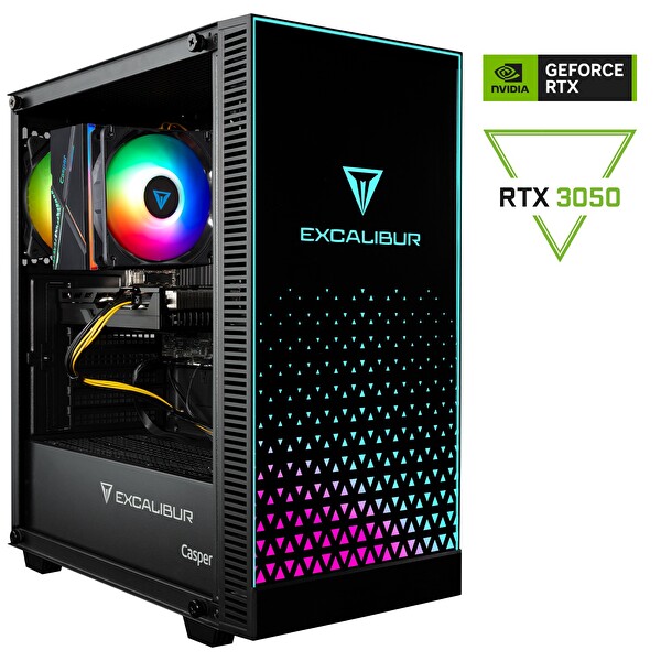 Casper Excalibur E65L.147F-BF50X-0HC Intel Core I7-14700F 16GB DDR5 RAM 1TB NVME SSD NVIDIA Geforce RTX 3050 Freedos