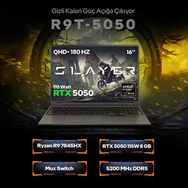 Game Garaj Slayer R9T-5050 C1 AMD Ryzen 9 7845HX 16