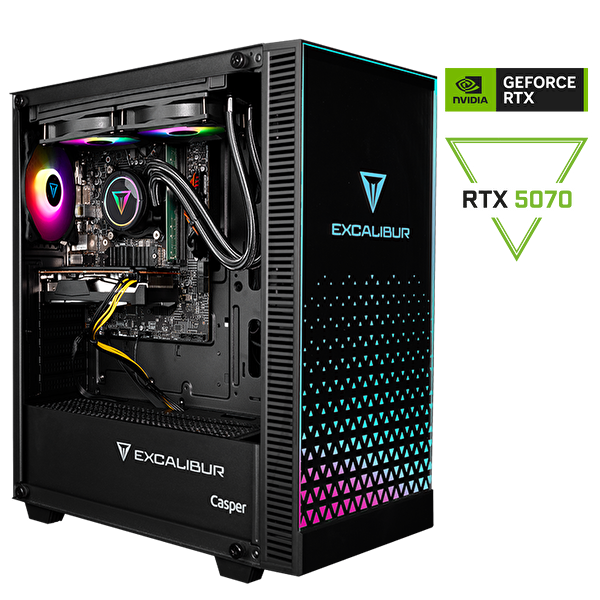 Casper Excalibur E65L.147F-DX70X-0RD Intel Core i7-14700F 32GB RAM 2TB SSD Nvidia GeForce RTX 5070 Freedos