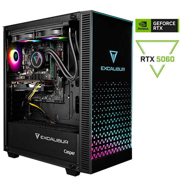 Casper Excalibur E65L.147F-EX60X-0RD Intel Core I7-14700F 64GB RAM 2TB SSD NVIDIA Geforce RTX 5060 Freedos