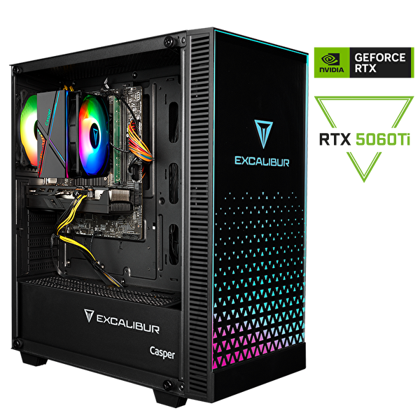 Casper Excalibur E65L.147F-DFT0X-0HD Intel Core I7-14700F 32GB RAM 1TB SSD NVIDIA Geforce RTX 5060TI Freedos
