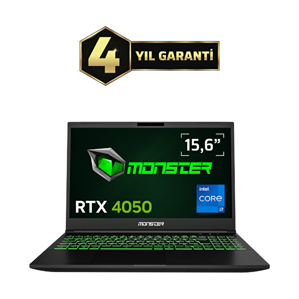 Monster Abra A5 V20.7.5 Intel Core i7 13620H 32 GB RAM 1 TB SSD 6 GB RTX 4050 Windows 11 15,6