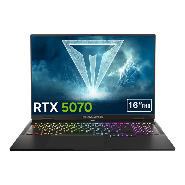 Excalibur G915 i7-13620H 64GB 2TB + 2TB 8GB RTX5070 165HZ 16" Freedos Gaming Laptop G915.1362-EN70X-C