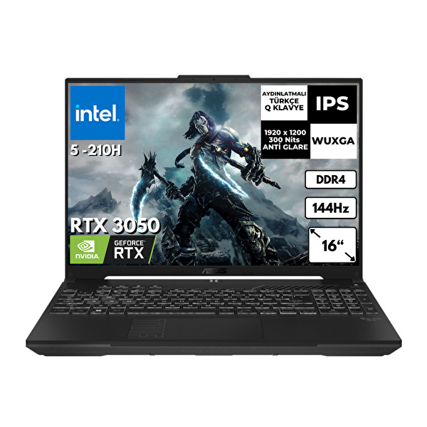 Asus TUF Gaming F16 Intel Core i5-210H 48 GB RAM 512 GB SSD RTX3050 16