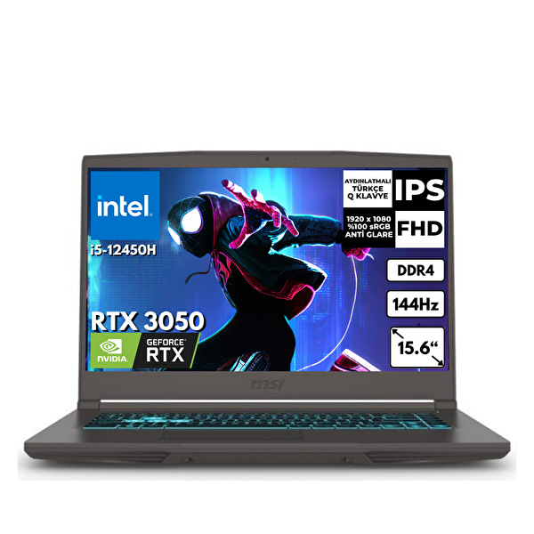 MSI Thin 15 Intel Core i5-12450H 24 GB RAM 2 TB SSD 4 GB RTX3050 15.6