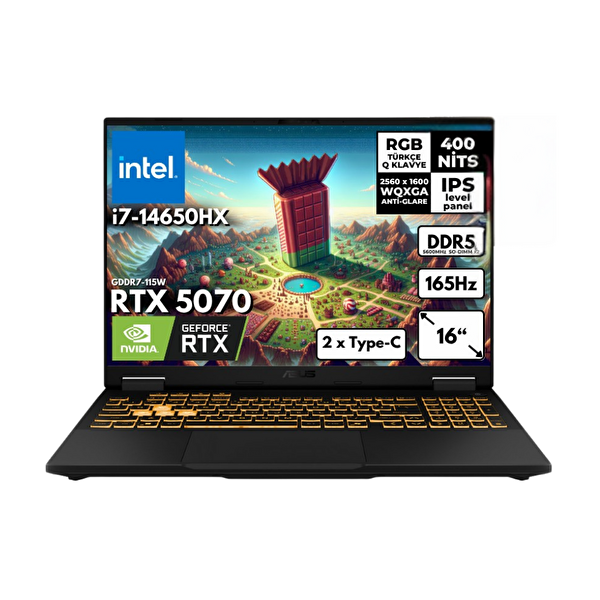 Asus TUF Gaming F16 FX608JPR i7-14650HX 64 GB RAM 4 TB SSD 8 GB RTX5070 16